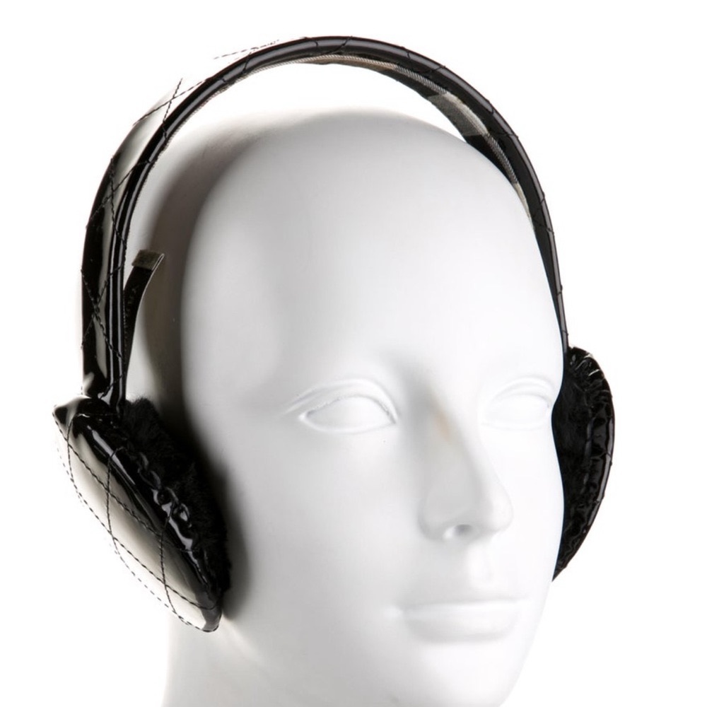 Burberry Patent leather quilted earmuffs